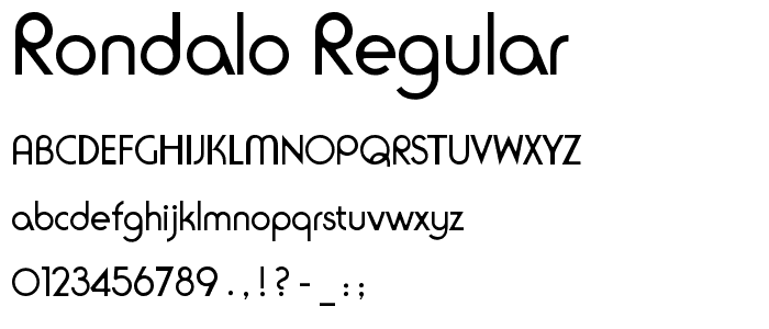 Rondalo Regular font